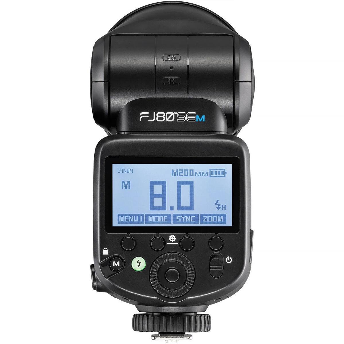 60  
90  
FJ80SEM  
CANON M200  
M 8.0  
4  
MENU | MODE SYNC 200M  
0  
M