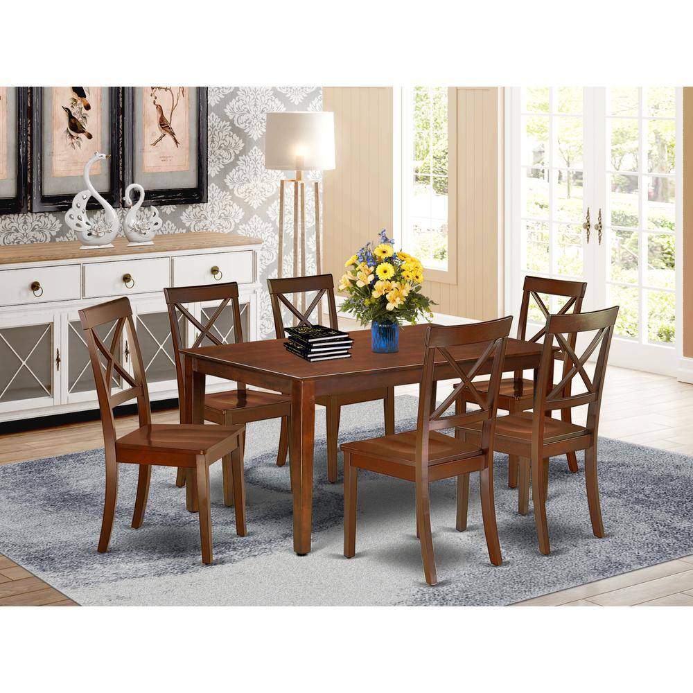 Left. East West Furniture - Dining Room Set Mahogany - Brown.