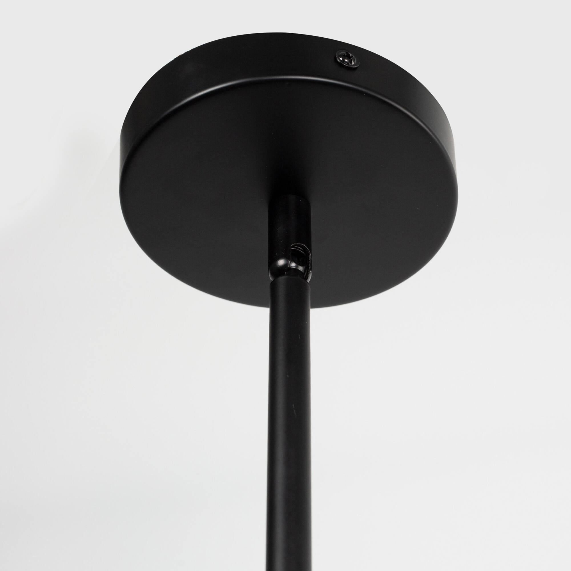 Alt View 3. Jandcase - JANDCASE 3-Light Black Island Pendant Light, Glass Shades, E26 Socket, Non-Integrated Bulbs, for Kitchen - Black.