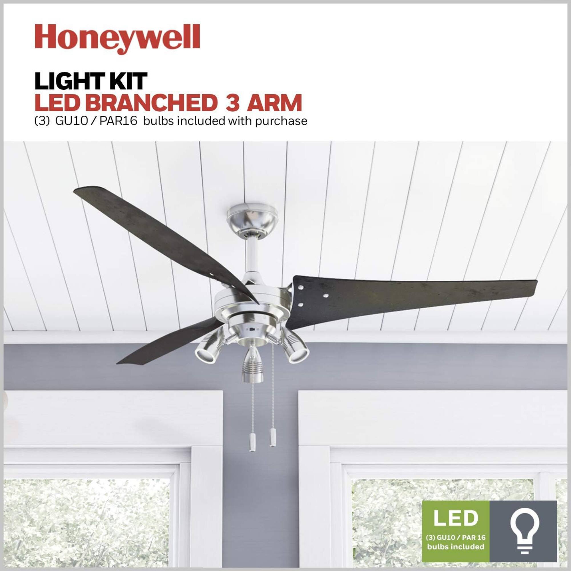 Honeywell LIGHT KIT LED BRANCHED 3 ARM (3) GU10/PAR16 bulbs included with purchase