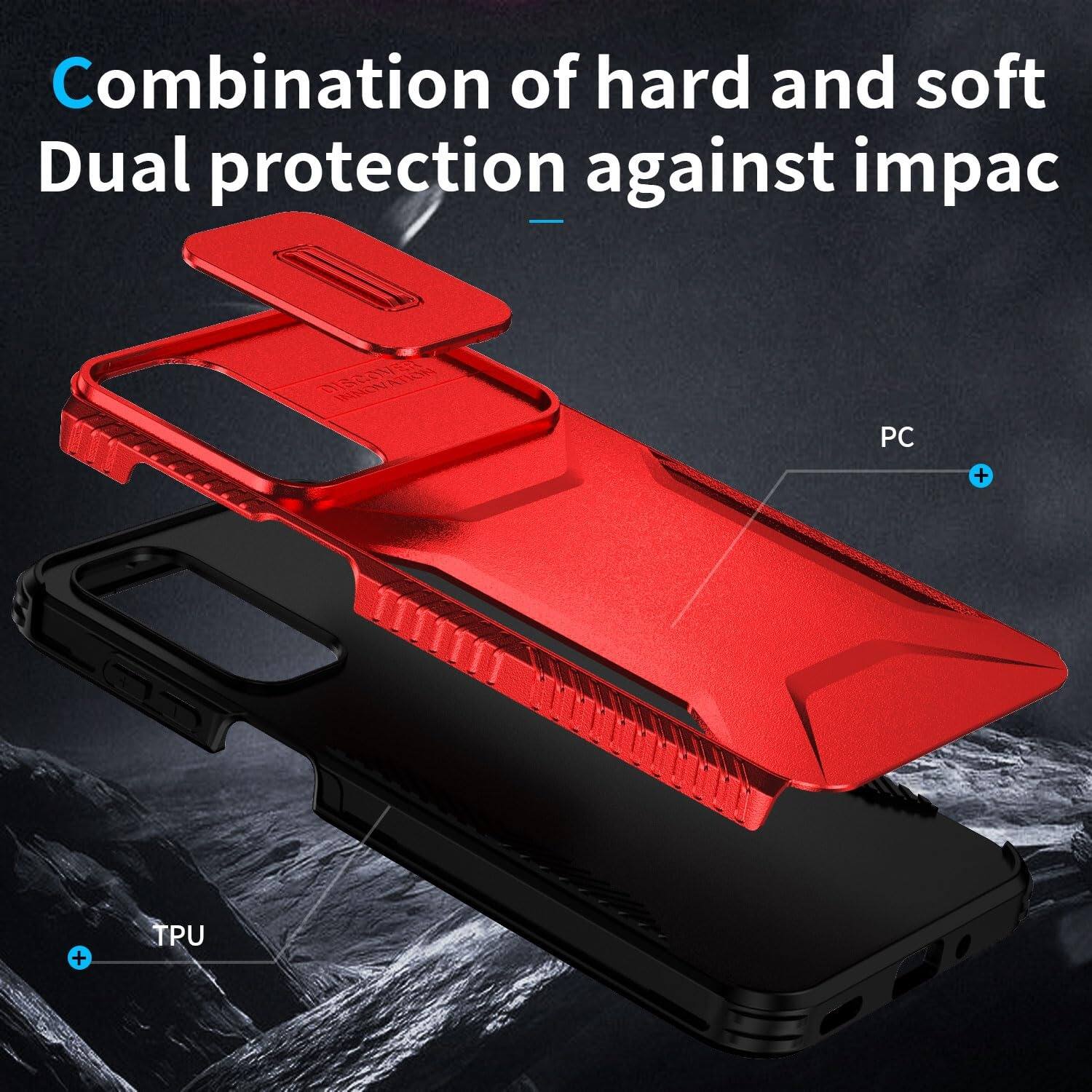 Combination of hard and soft  
Dual protection against impact

PC  
TPU