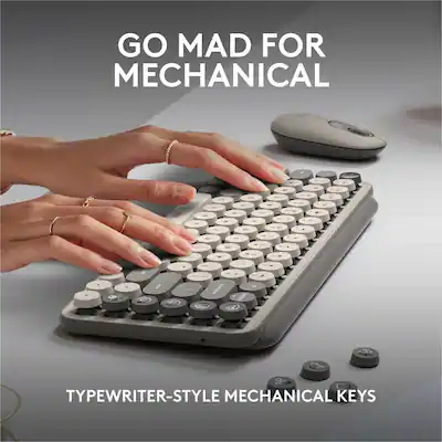 Logitech POP Keys Mechanisch toetsenbord, draadloos, met emoji-toetsen, compact, duurzaam, Bluetooth of USB-connectiviteit, multiapparaat, compatibel met OS - Heartbreaker Logitech POP Keys Mechanisch toetsenbord, draadloos, met emoji-toetsen, compact, duurzaam, Bluetooth of USB-connectiviteit, multiapparaat, compatibel met OS - Heartbreaker