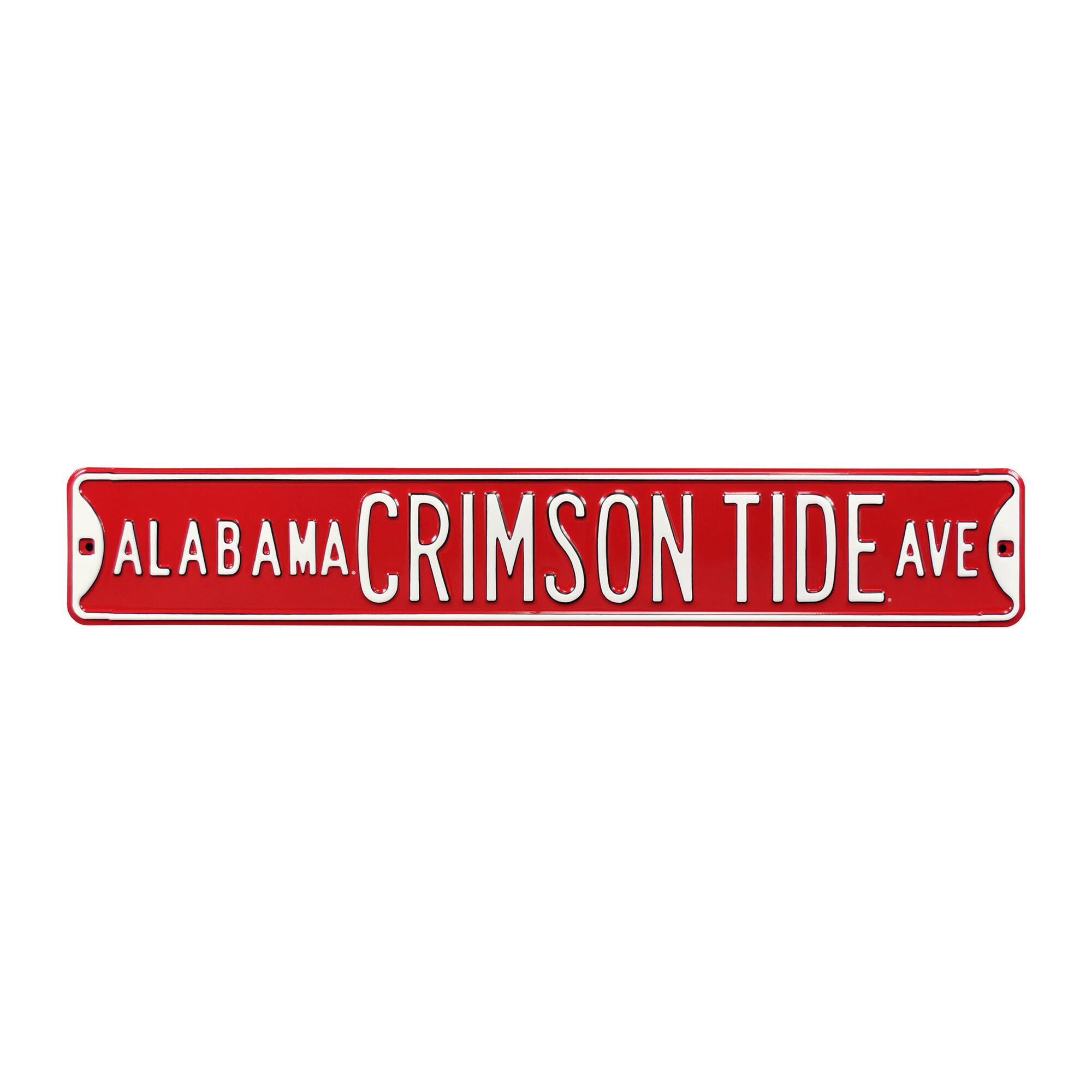 Crimson Alabama Crimson Tide 6" x 36" College Ave Street Sign