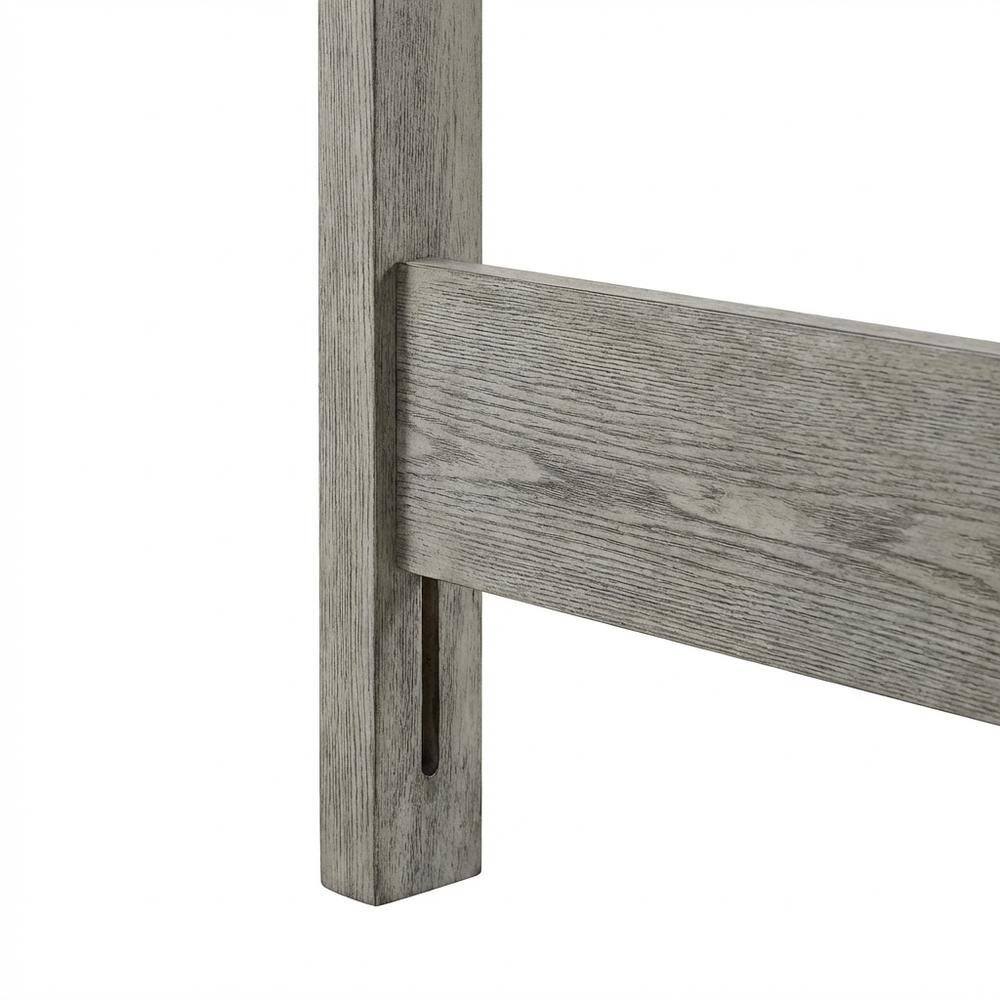 Alt View 1. FurniFact - Wood King Headboard with Solid Build and Classic Design for Bedroom - Gray.