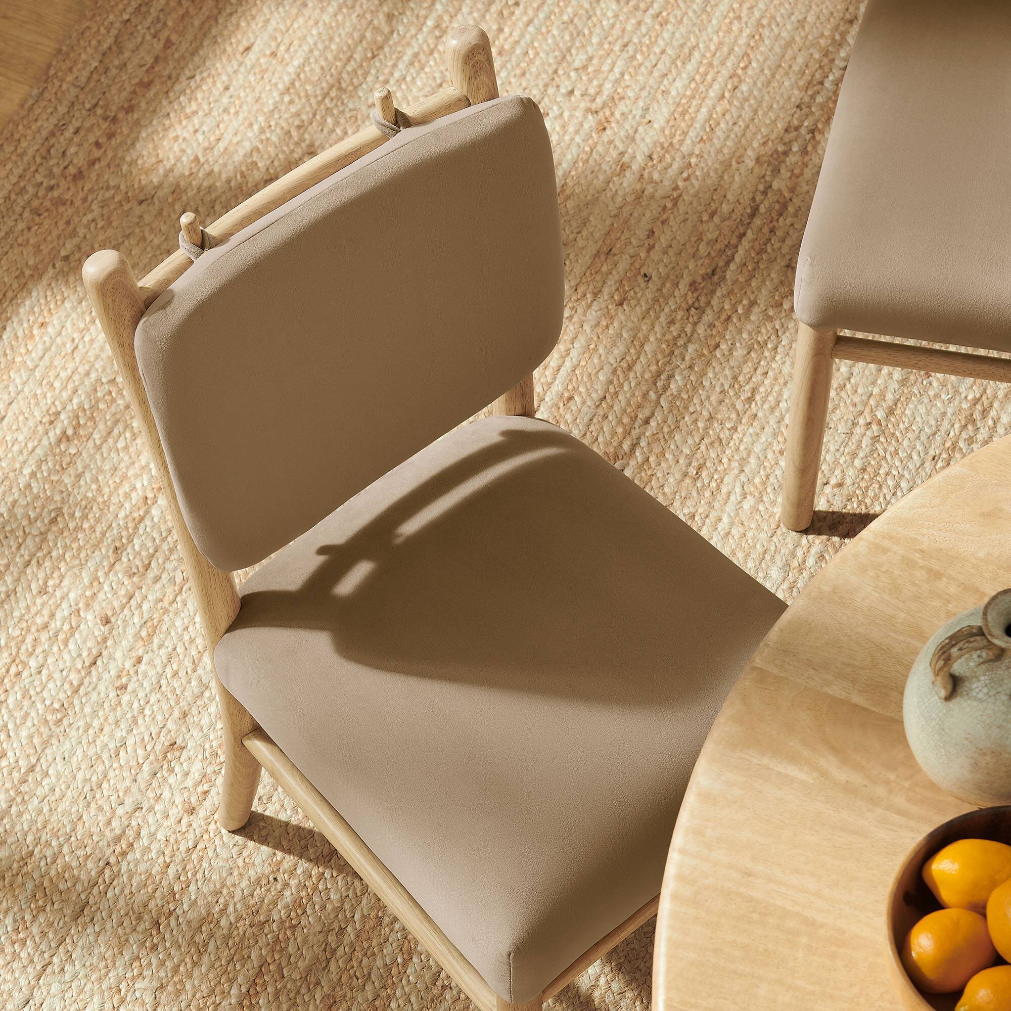 Alt View 1. Modway - Mauden Performance Velvet Dining Side Chairs Set of 2 by Modway - Taupe.