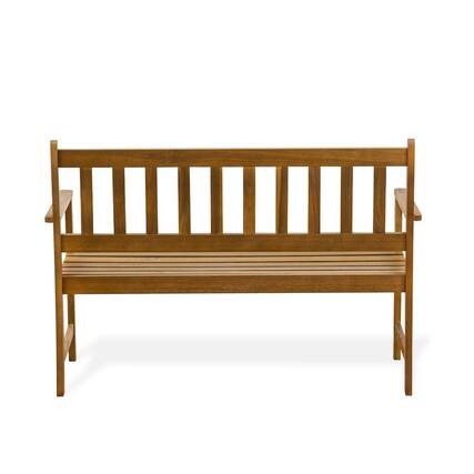 Front. East West Furniture - East West Furniture Belmont Bench without Cushion made of Acacia wood in Natural Oil finish - Multi-Color.