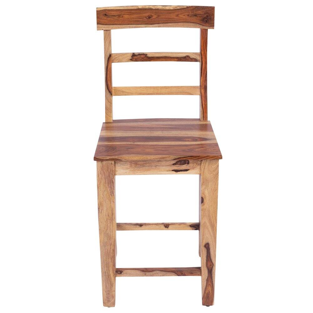 Alt View 2. Porter Designs - Taos Solid Sheesham Wood Counter Chair - Natural.