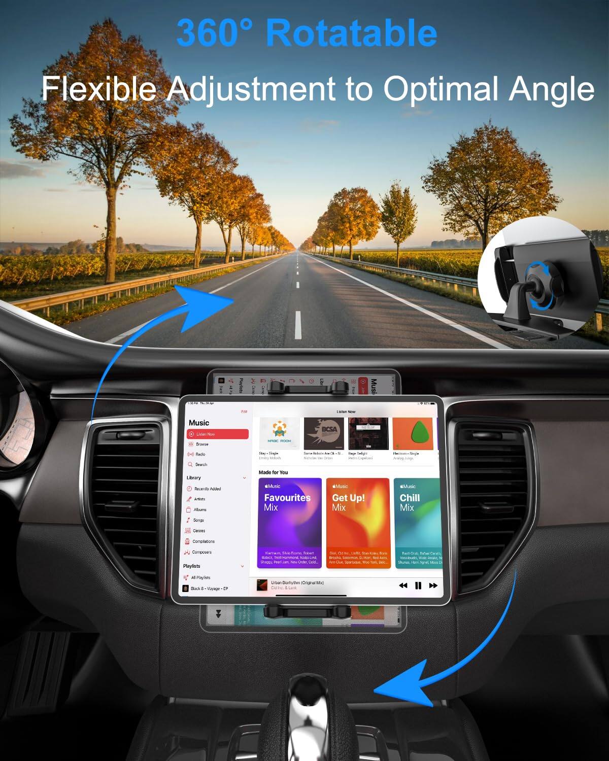 360° Rotatable  
Flexible Adjustment to Optimal Angle