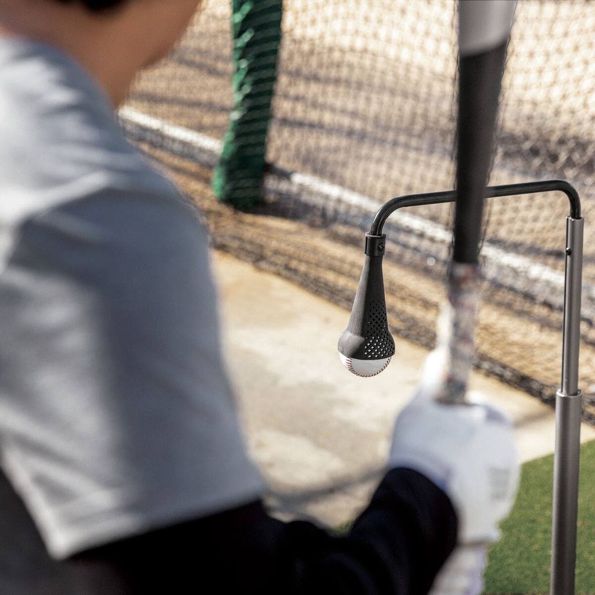Alt View 4. SKLZ - SKLZ Suspended Ball Tee Elite Baseball Training Aid - Gray - Gray.