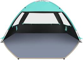 Loheer - Large Beach Tent Sun Shelter for Family Easy Setup Portable Shade Canopy Cabana - Blue