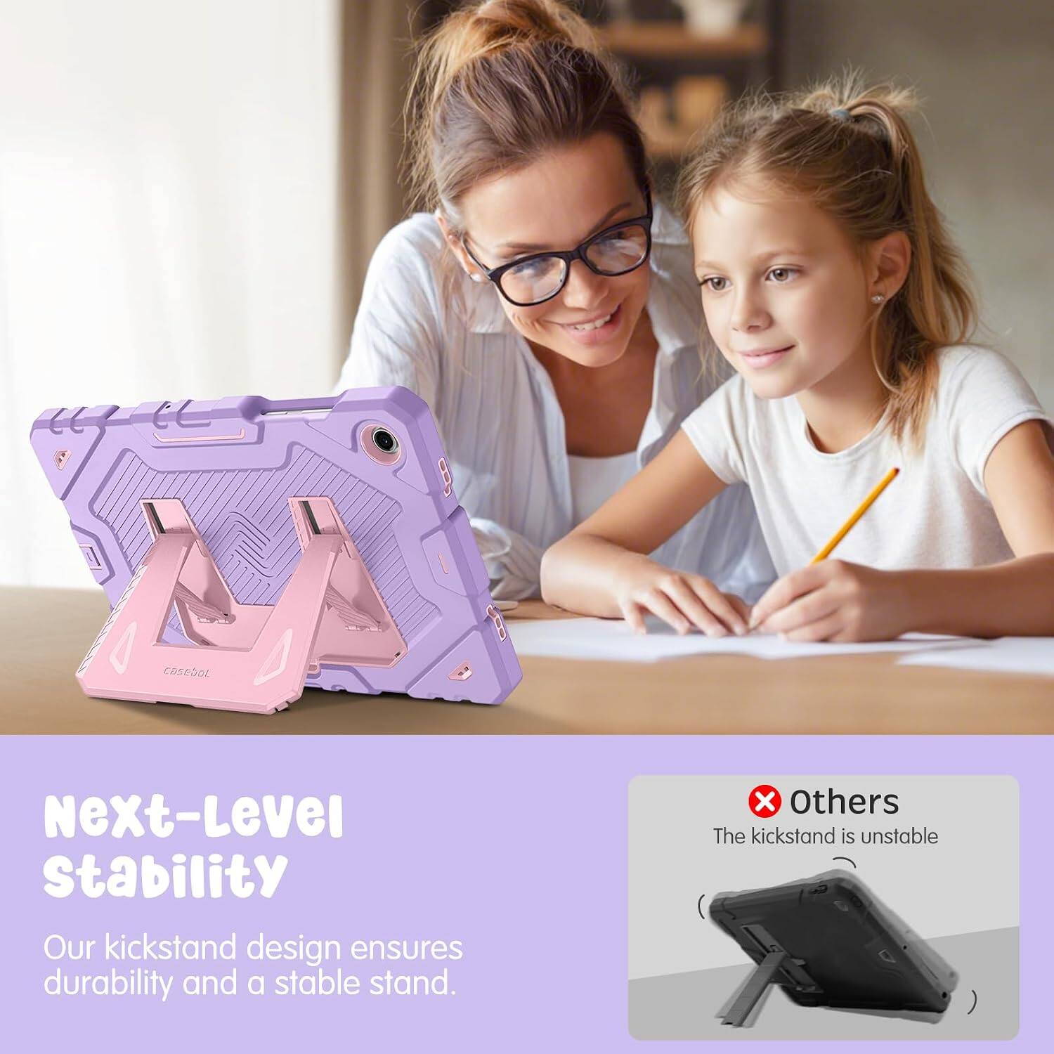 CARebot Next-Level Stability Our kickstand design ensures durability and a stable stand. x Others The kickstand is unstable