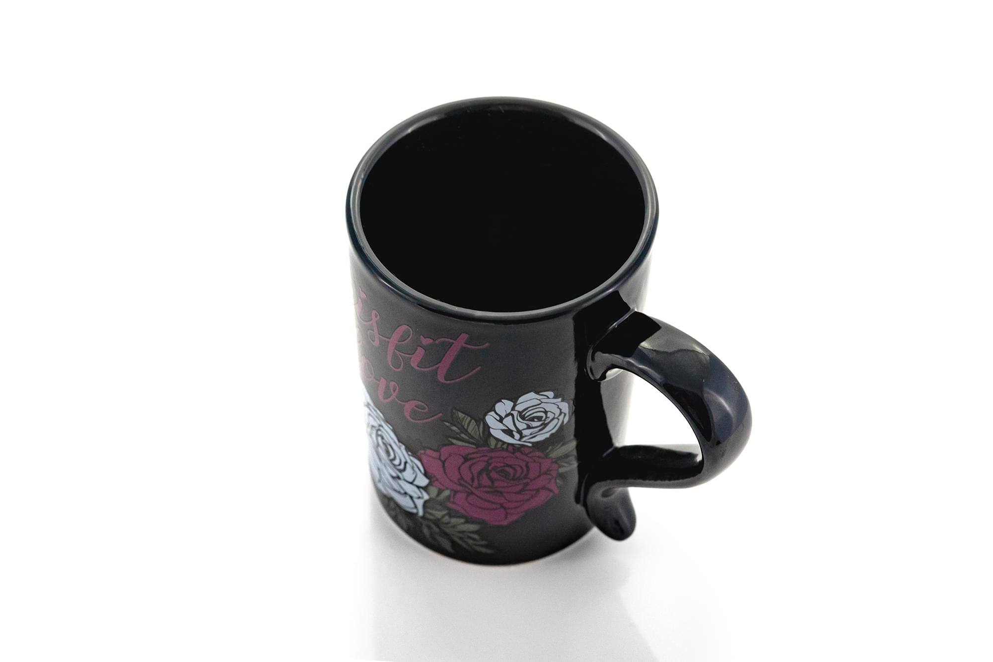 Alt View 2. Disney - The Nightmare Before Christmas Black Rose Wedding 15 Oz Ceramic Coffee Mug - Black.