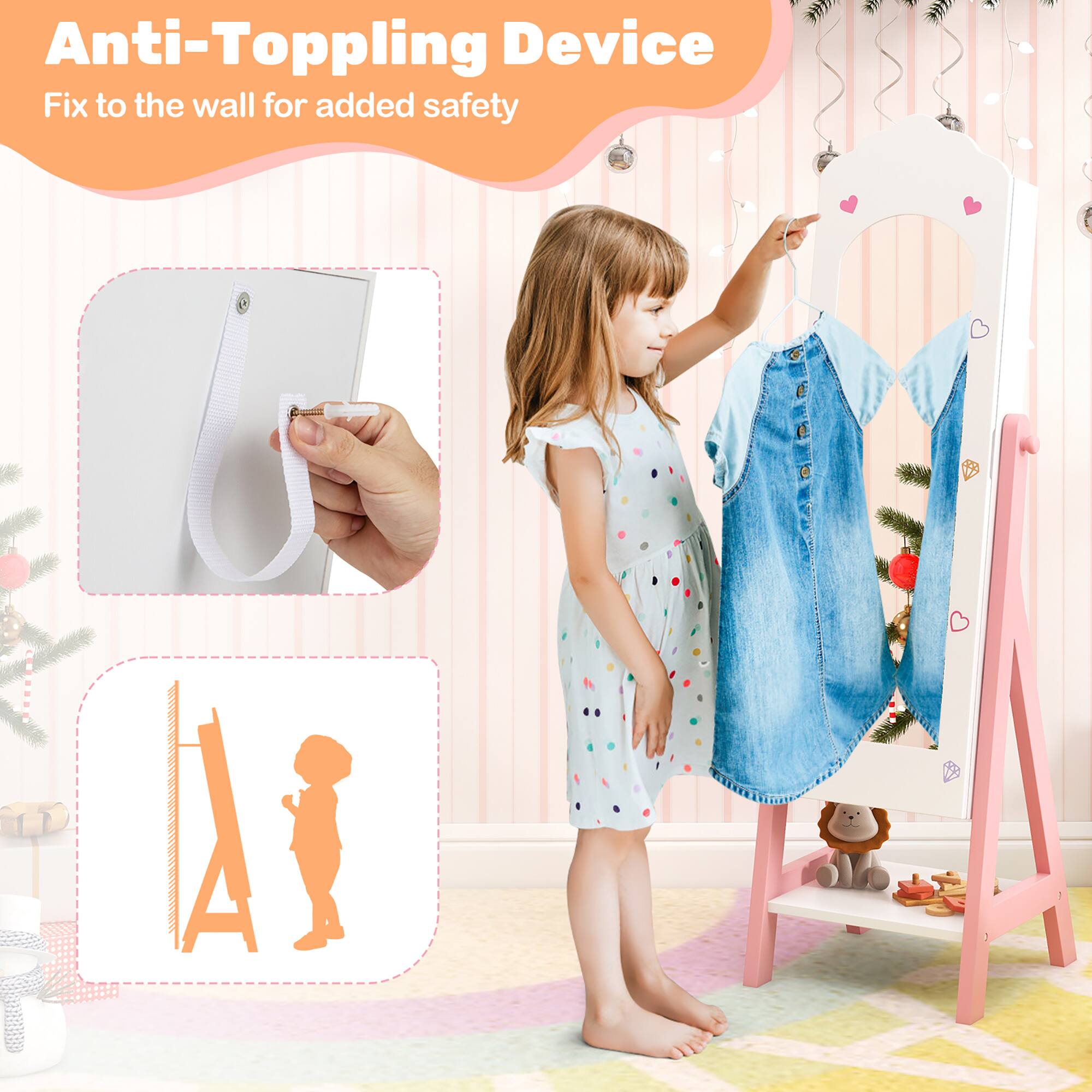 Anti-Topping Device  
Fix to the wall for added safety