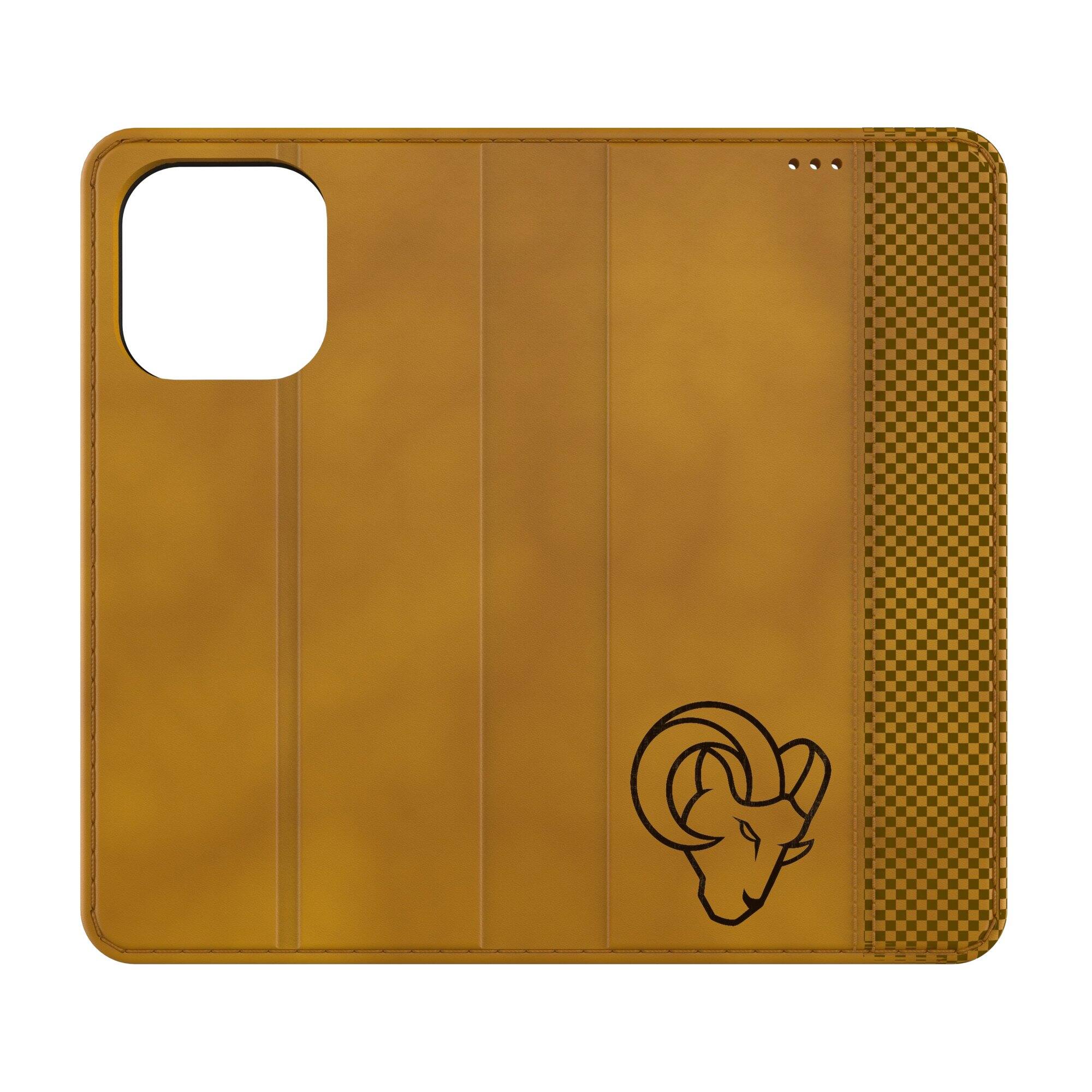 Front. Keyscaper - Los Angeles Rams iPhone Folio Case - 12 mini/13 mini - Multicolor.