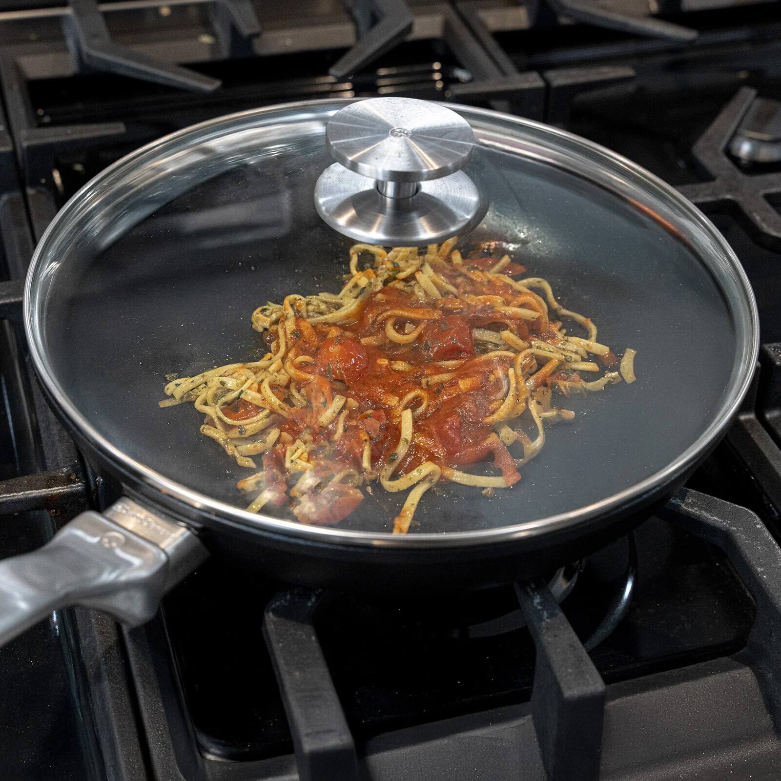 Alt View 1. Swiss Diamond - CHD Nonstick Fry Pan, 10.25-Inch with Lid - Black.