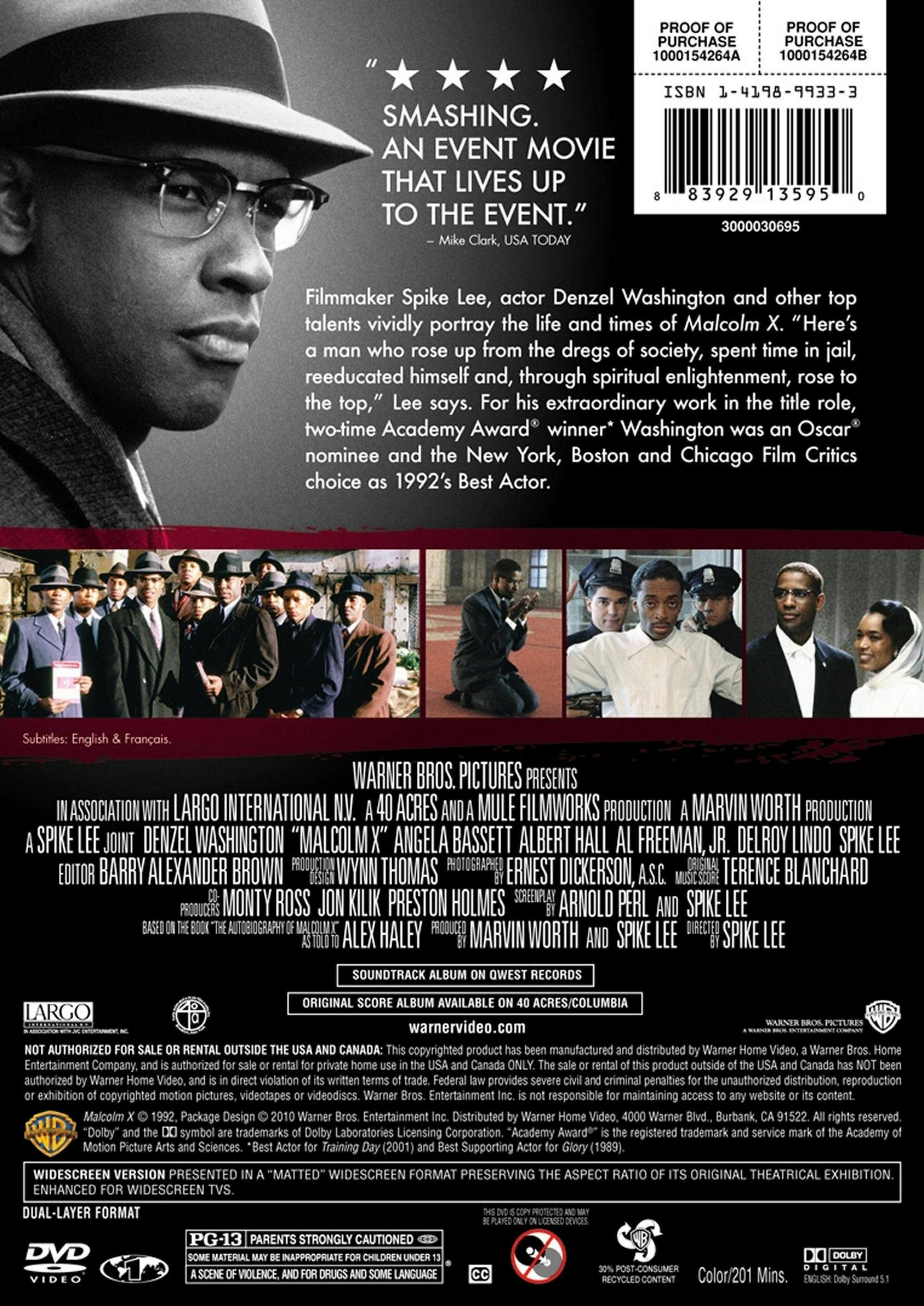 Angle. Malcolm X (DVD Widescreen) [DVD].