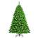Front. Costway - 6.5ft Flocked Hinged Artificial Christmas Tree with Metal Stand - Green.