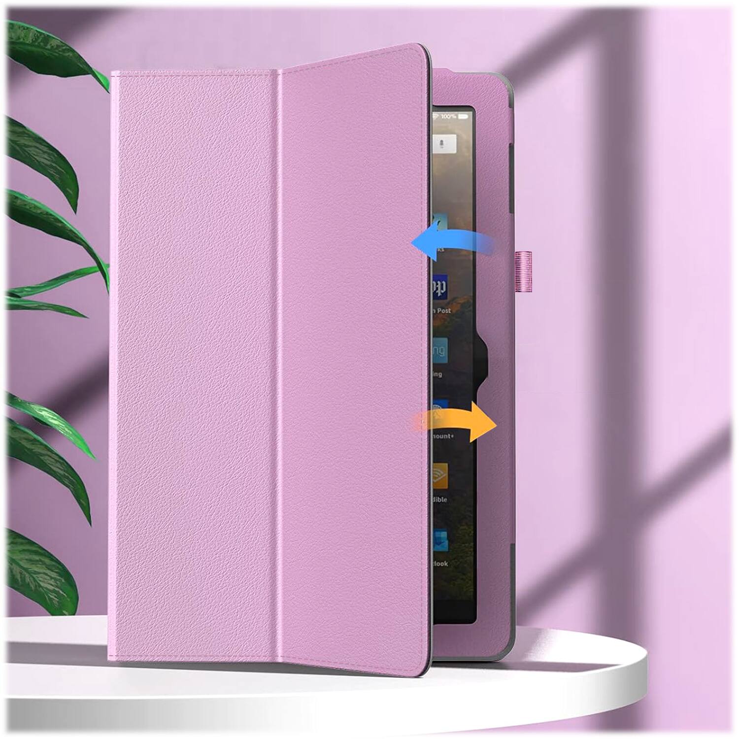 Alt View 13. SaharaCase - EliteFold Folio Case for Samsung Galaxy Tab A9+ - Pastel Pink.