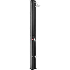 Front. Costway - Costway 9.3 Gallon Outdoor Solar Heating Shower 7.2Ft Adjustable Shower Head W/Base - Black.