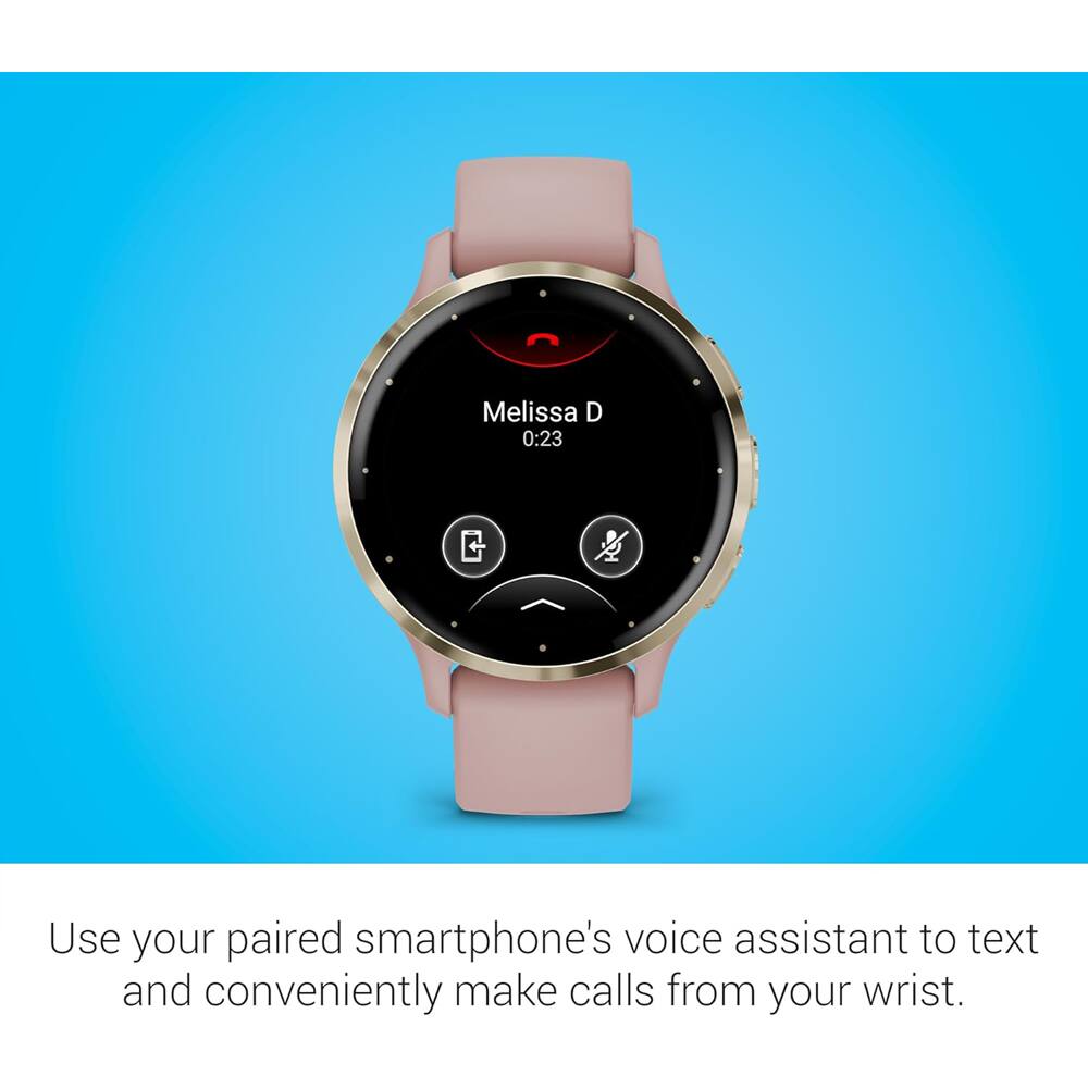 Melissa D  
0:23  

Use your paired smartphone's voice assistant to text and conveniently make calls from your wrist.