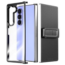RomeTech - Rome Tech Hybrid Case for Galaxy Z Fold 6 - Clear/Black - Clear / Black