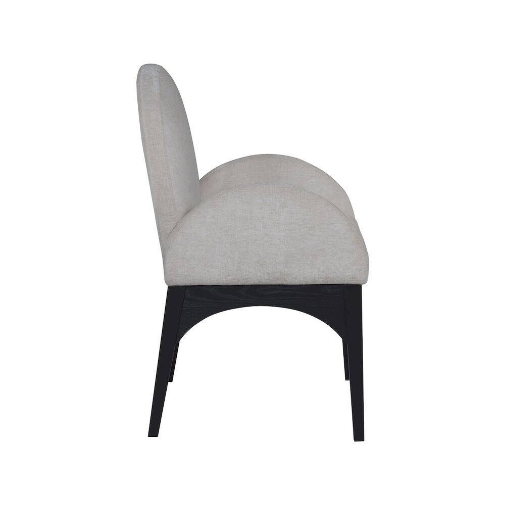 Alt View 3. Meridian Furniture - Waldorf Grey Chenille Fabric Dining Chair - Grey.