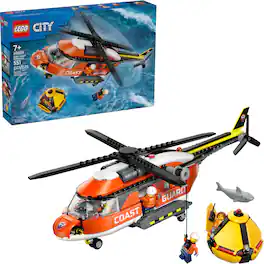 LEGO - City Coast Guard Helicopter Toy for Kids 60503