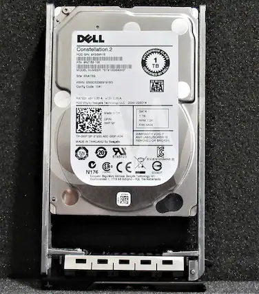DELL Constellation.2
HDD S/N: 9XG68RYG
P/N: 9RZ168-136
MODEL NUMBER: ST91000640NS
Site: KHATSO
WWN: 5000C500669191B3
Config Code: 1341
ENTERPRISE 1 CLASS TB CERTIFIED BY DELL
SERIAL HATED: V8+ 0.80 +12V 0.20 A
HDD Mfg by Seagate Technology LLC
DOM: 03/2014
Made in TH
DP/N: DWF12F
MADE IN THAILAND
WARRANTY VOID IF LABEL/SCREW IS REMOVED OR BROKEN
TUV 20 LR IC R E145123
STX-ST81000640NS
SA CE N176
Hatd D33027
European Regulatory Address: Seagate Technology
WT Koolhovenlaan - 1119 NB Schiphol-Rijk The Netherlands