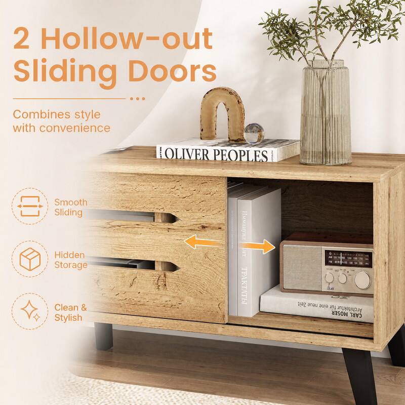 2 Hollow-out Sliding Doors ... Combines style with convenience OLIVER PEOPLES

Smooth Sliding Hidden Storage Clean & Stylish