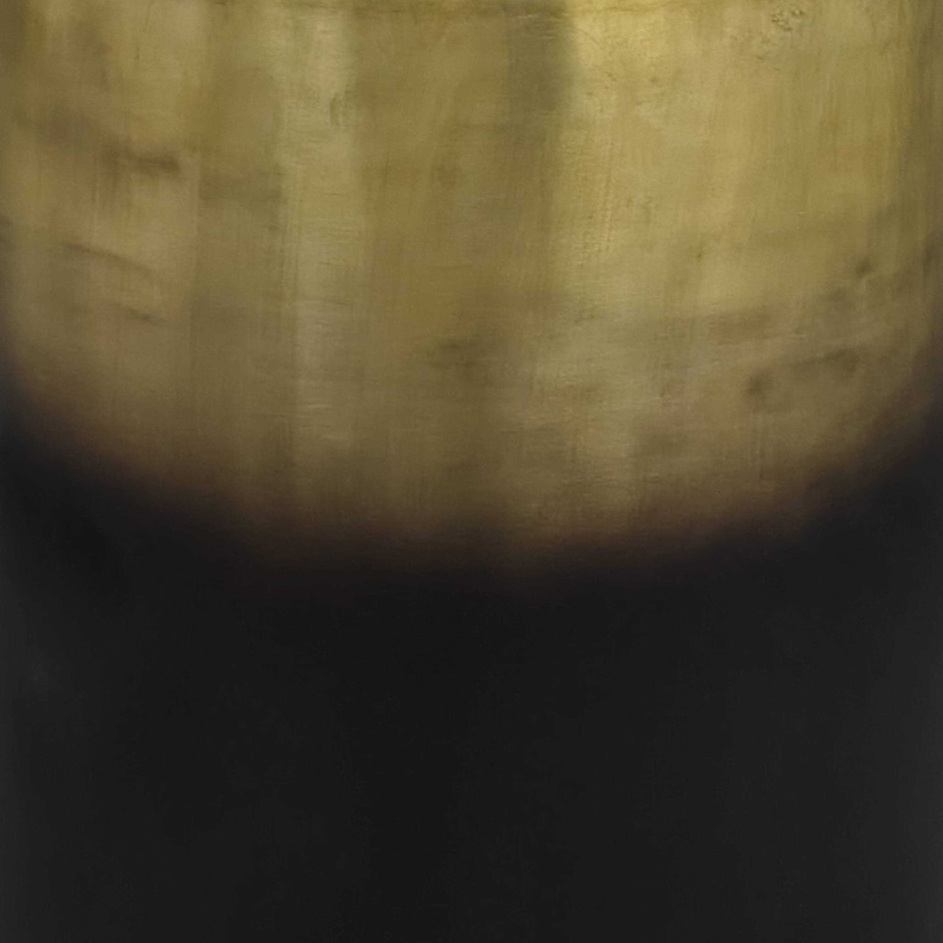 Alt View 5. Manhattan Lane - Side Table, 16.5 Inch Round Drum Shape, Black - Antique Brass, Black.