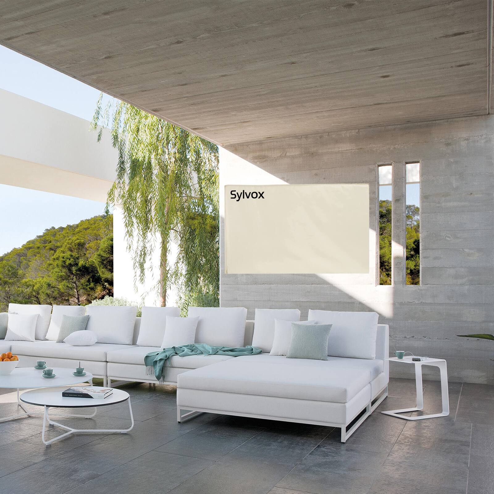 Alt View 2. Sylvox - SYLVOX 75 Inch Outdoor TV Cover, Weatherproof Protector with Remote Pocket, Gray - Gary.