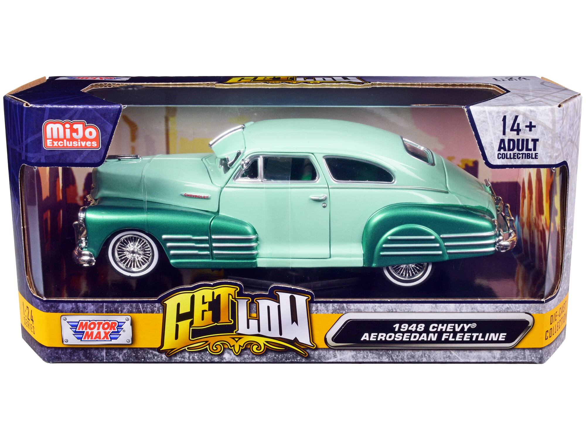 FUEL in MiJo Exclusives 14+ ADULT COLLECTIBLE CHEVROLET 1-24 TERES MOTOR MAX GET LOW AEROSEDAN 1948 CHEVY FLEETLINE