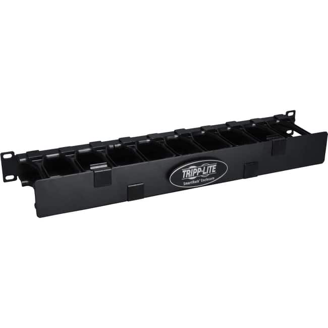 Eaton Tripp Lite Series SmartRack 1U High Capacity Horizontal Cable Manager - Finger duct with dual-hinge cover - Cable - Black