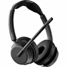 Front. EPOS - EPOS IMPACT 1061T Headset - Stereo, Mono - True Wireless - Bluetooth - Over-the-head - Binaural - Ear-cup - 3.94 ft - Black.