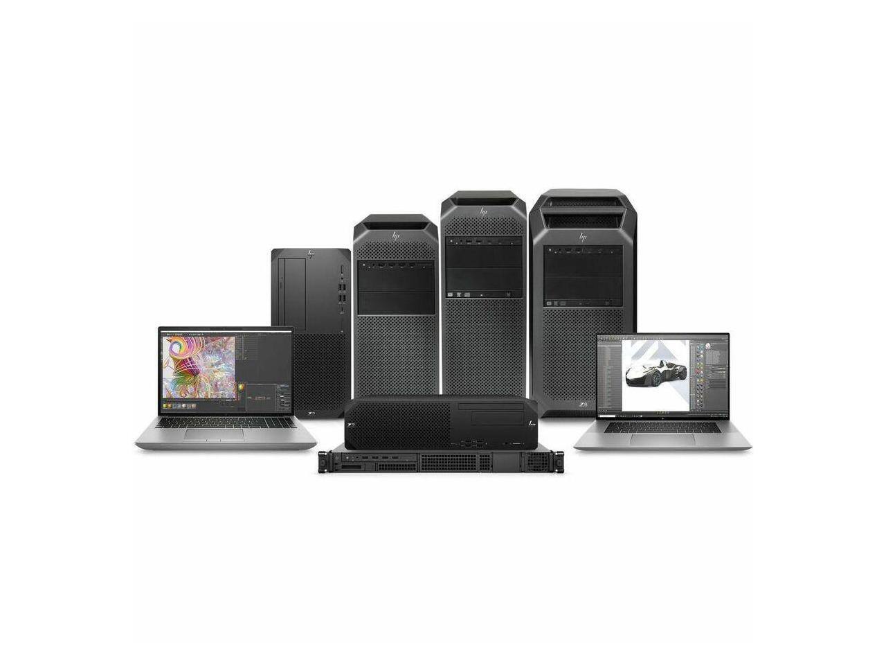 Alt View 1. HP - HP Z2 G9 Workstation - i5-14500, 16 GB, 512 GB SSD, Intel W680, NVIDIA T400, Windows 11 Pro - Black.