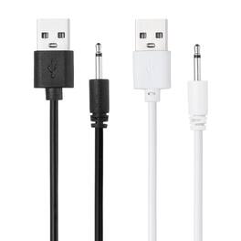 Unique Bargains - USB to DC Charging Cable, 2.6ft, 5V 1A, 2pcs - Ideal for Routers, Speakers, Cameras, and Other 5V Devices - Black/White