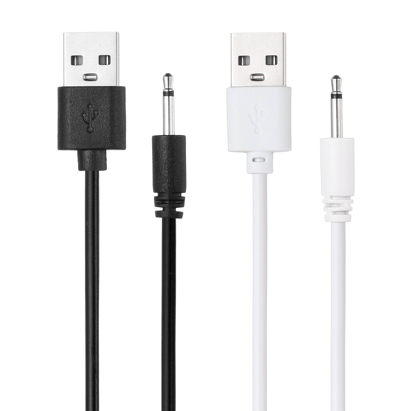 Front. Unique Bargains - USB to DC Charging Cable, 2.6ft, 5V 1A, 2pcs - Ideal for Routers, Speakers, Cameras, and Other 5V Devices - Black/White.