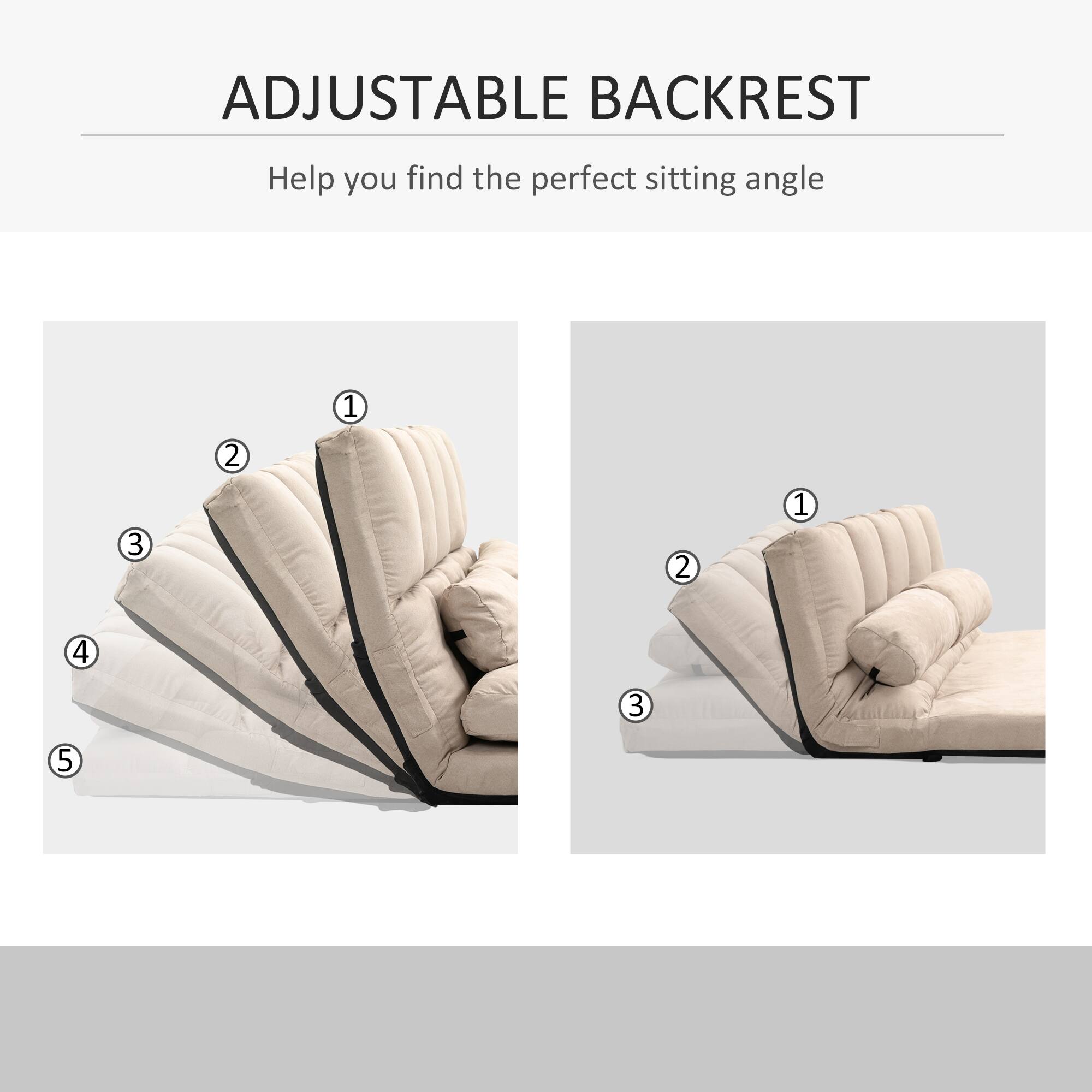 ADJUSTABLE BACKREST Help you find the perfect sitting angle 1 2 3 4 5