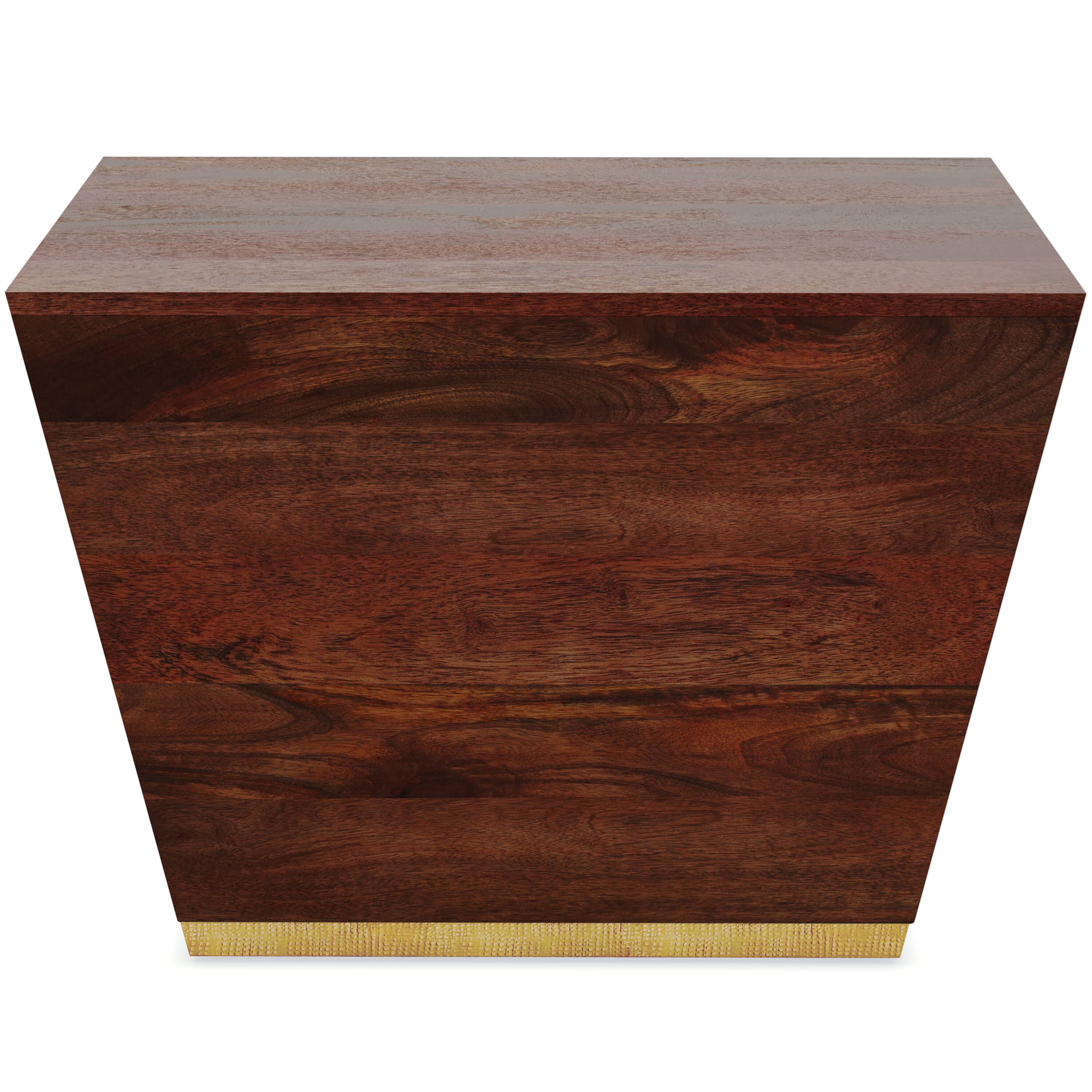 Alt View 12. Simpli Home - Abba  Square Coffee Table - Cognac Brown.