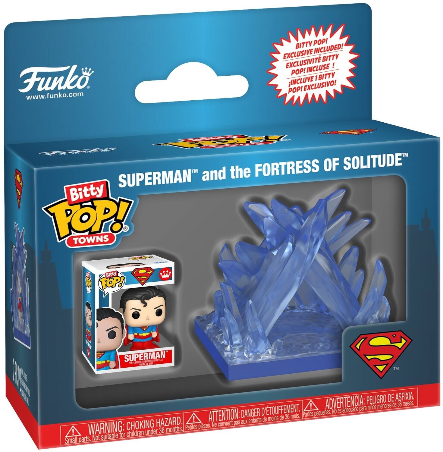 Funko. www.funko.com

BITTY POP! EXCLUSIVE INCLUDED! BITTY EXCLUSIVITE INCLUSE ! POP! 1 BITTY INCLUVE EXCLUSIVO! POP!

SUPERMAN and the FORTRESS OF SOLITUDE

SUPERMAN - - Ce S TM

PELIGRO DE ASFIXIA D'TOUFFEMENT. ! ADVERTENCIA: adecuado para mios menores de 36 meses. DANGER pequerias Nc es ATTENTION: 36 mois. Partes enfants de moins de CHOKING HAZARD Petites pieces. Ne convient pas BLX WARNING: for children under 36 months Small parts. Not suitable