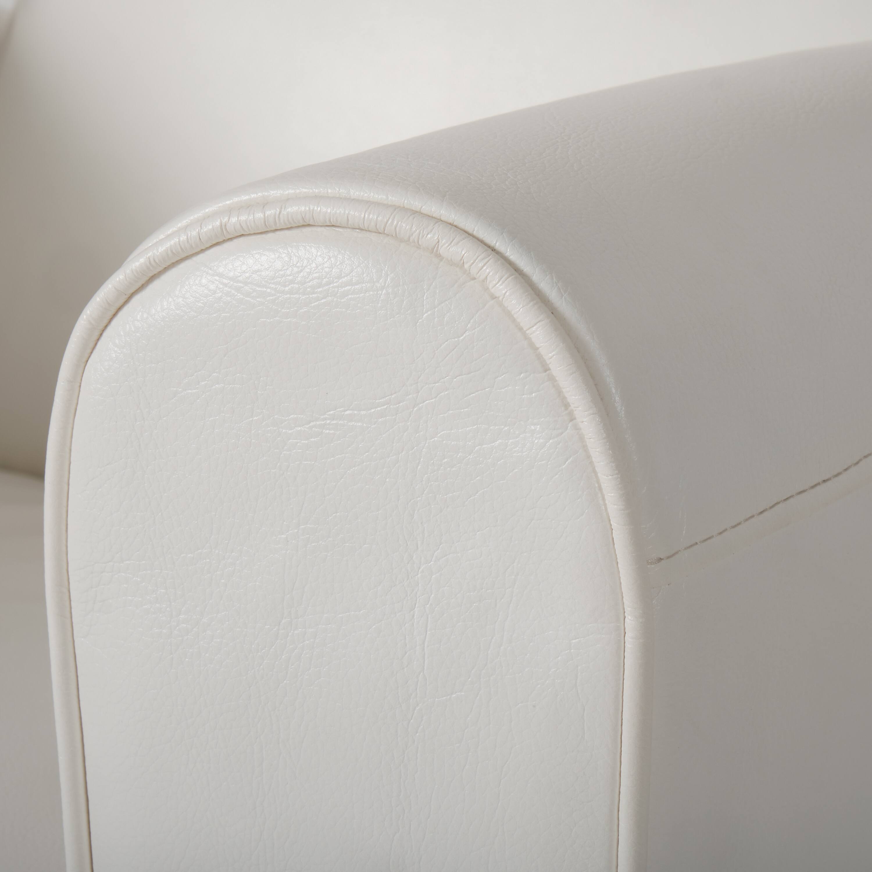 Alt View 7. CorLiving - Marin Faux Leather Upholstered Indoor Swivel Glider Manual Recliner with Steel and Engineered Wood Frame - White.