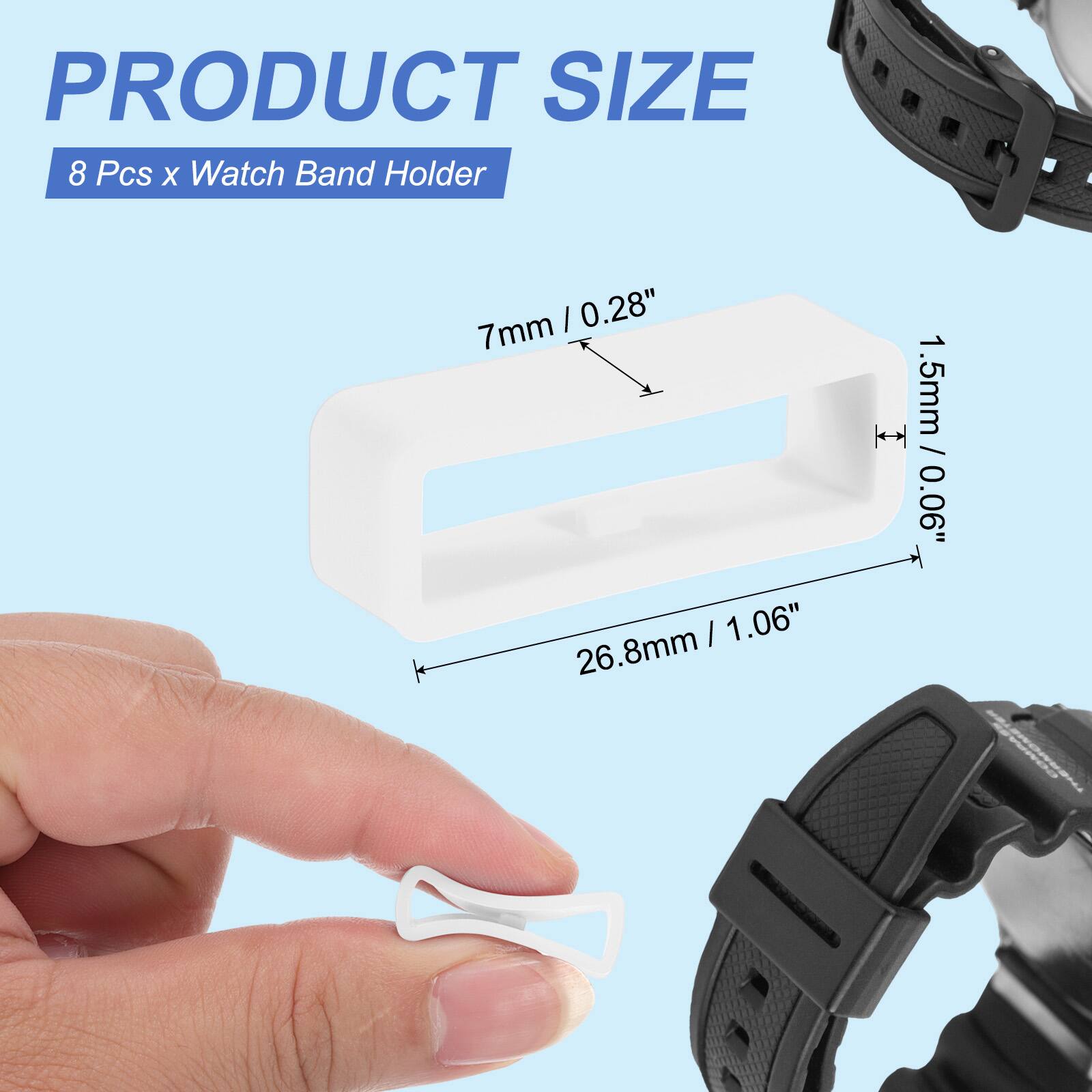 PRODUCT SIZE  
8 Pcs x Watch Band Holder  
7mm / 0.28"  
1.5mm / 0.06"  
26.8mm / 1.06"