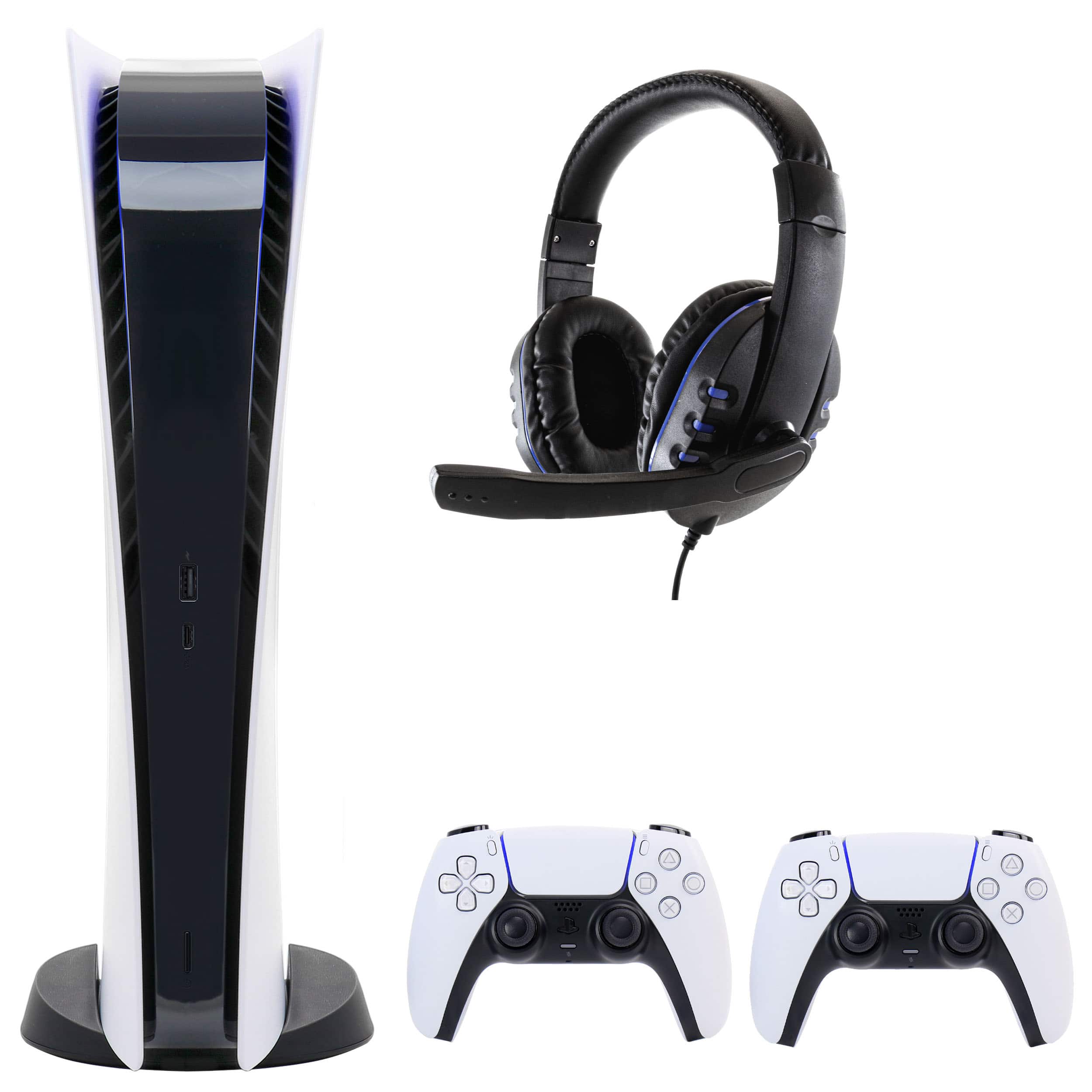 PS5 Digital Console with Extra Dualsense Controller and Headset - PlayStation 5