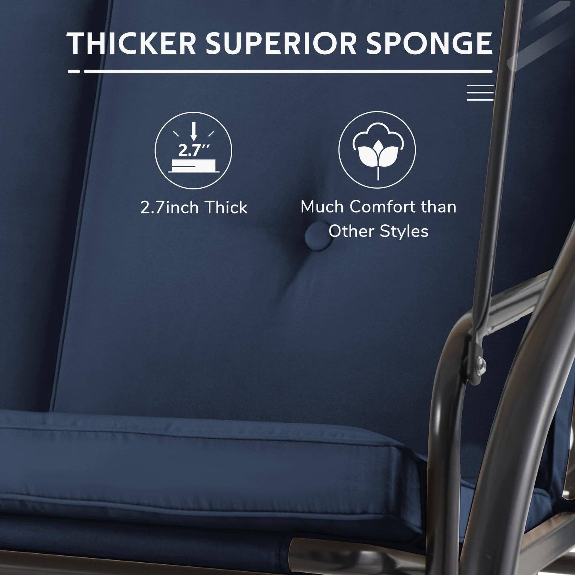 THICKER SUPERIOR SPONGE

2.7"  
2.7 inch Thick

Much Comfort than Other Styles
