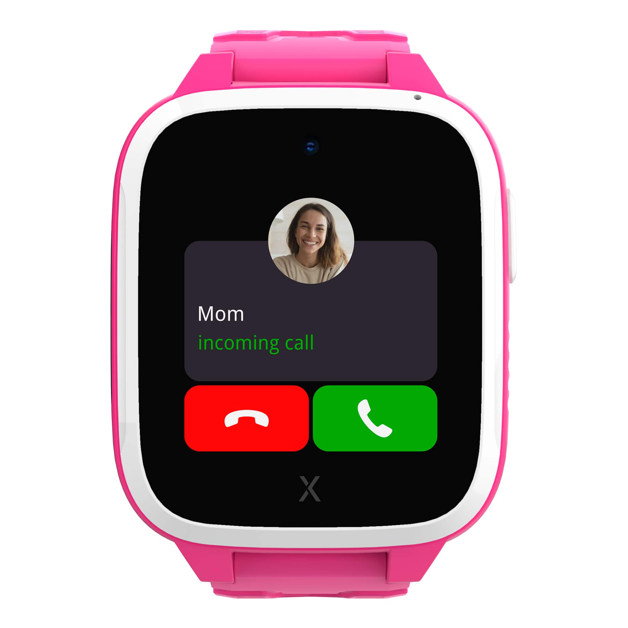 Front. Xplora - Kids' XGO3 (GPS + Cellular) Smart Watch 42mm Calls, Messages, SOS, GPS Tracker, Camera, Step Counter, SIM Card - Pink.