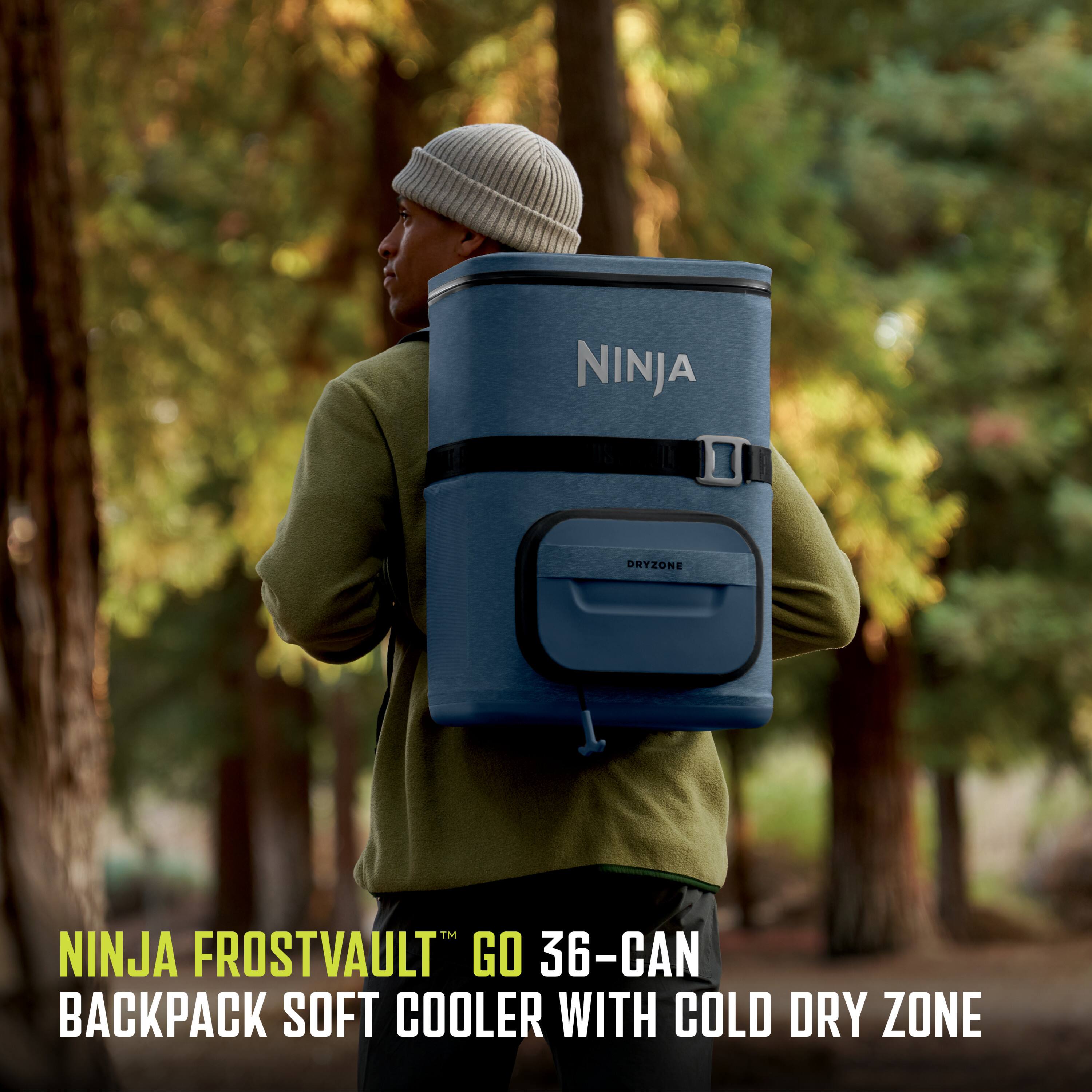 NINJA FROSTVAULT™ GO 36-CAN BACKPACK SOFT COOLER WITH COLD DRY ZONE