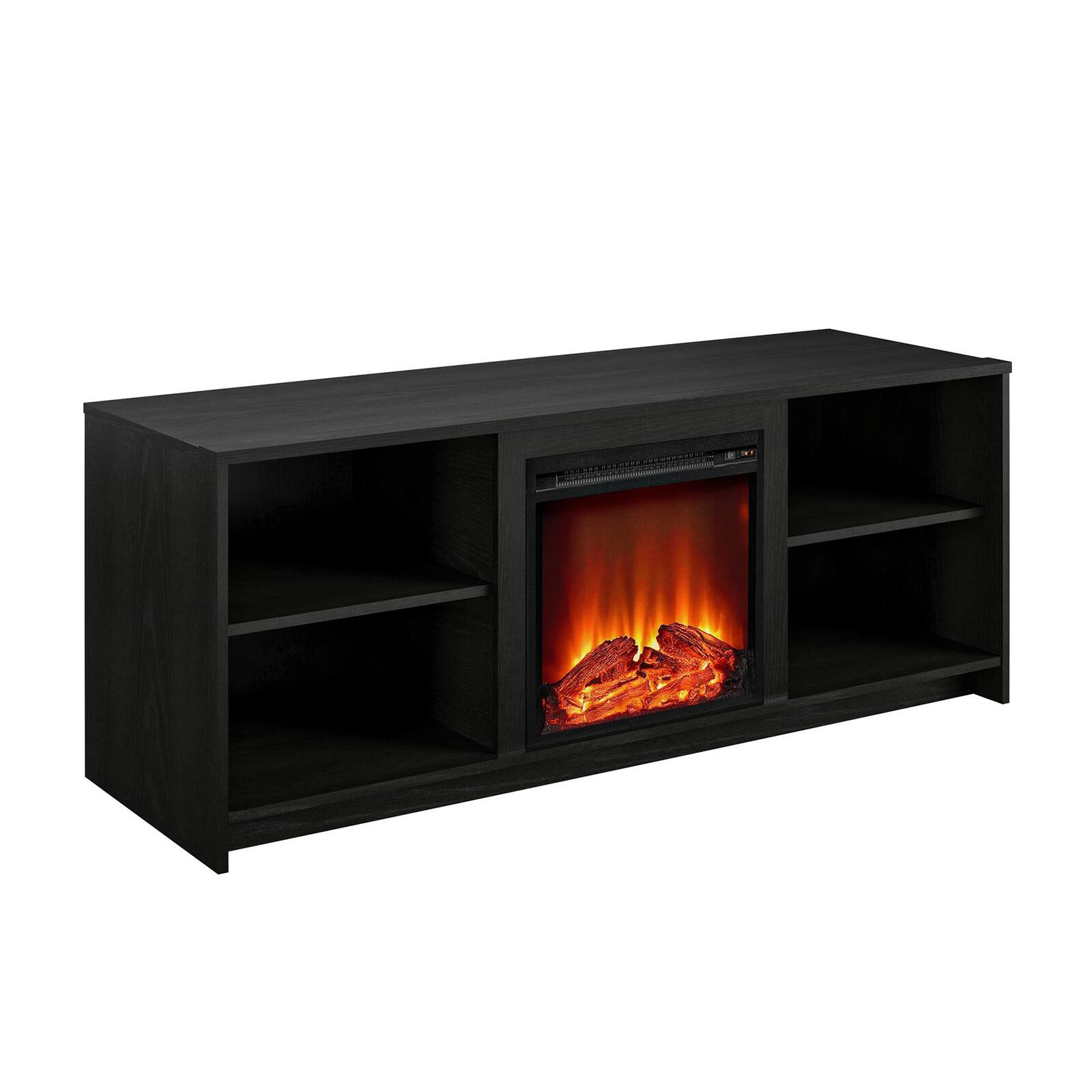 Alt View 8. Chateau Abodes - 60" Modern Fireplace TV Stand with 18" Electric Fireplace for TVs up to 65" - Black.
