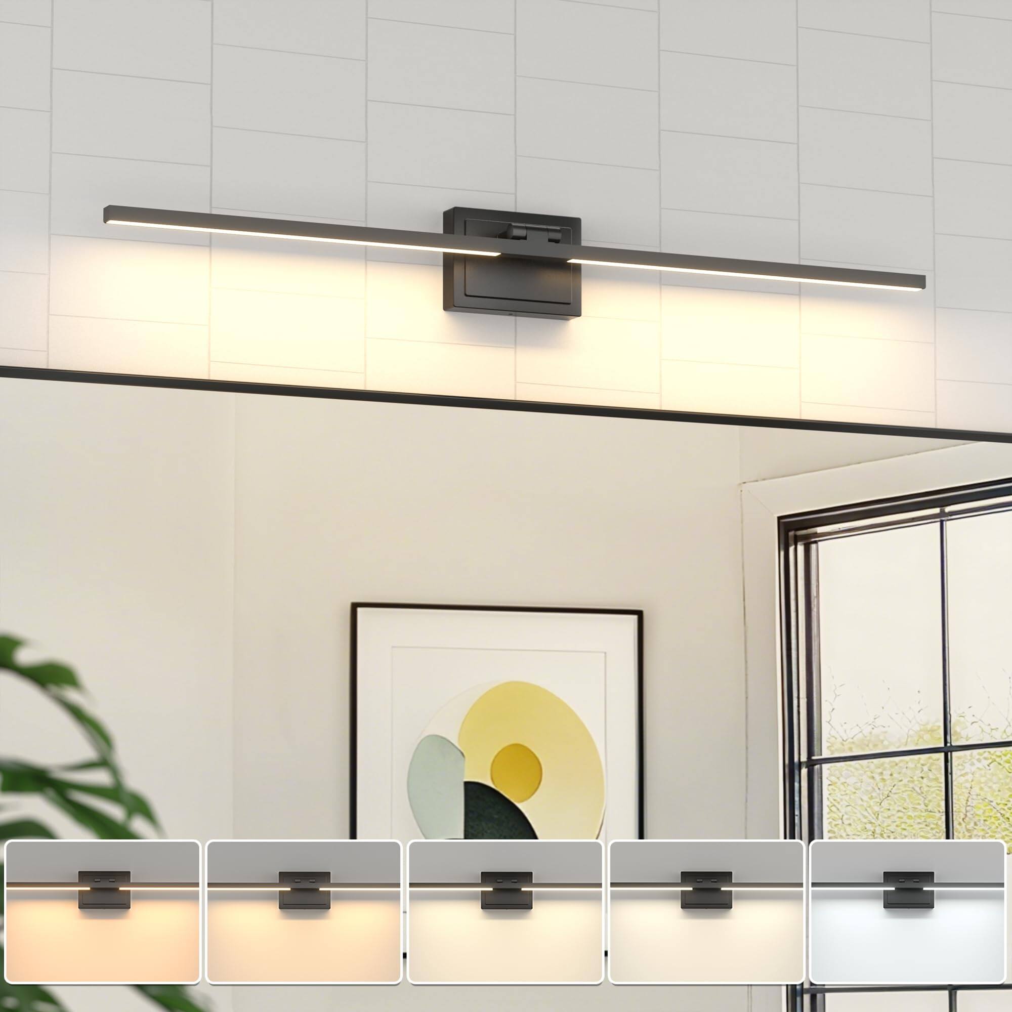 Earthley Blooms - Bathroom Vanity Light Inch cct Dimmable w Led Fixture Over Mirror Bar Lights For Bathrooms Cabinets - 39.4 inch