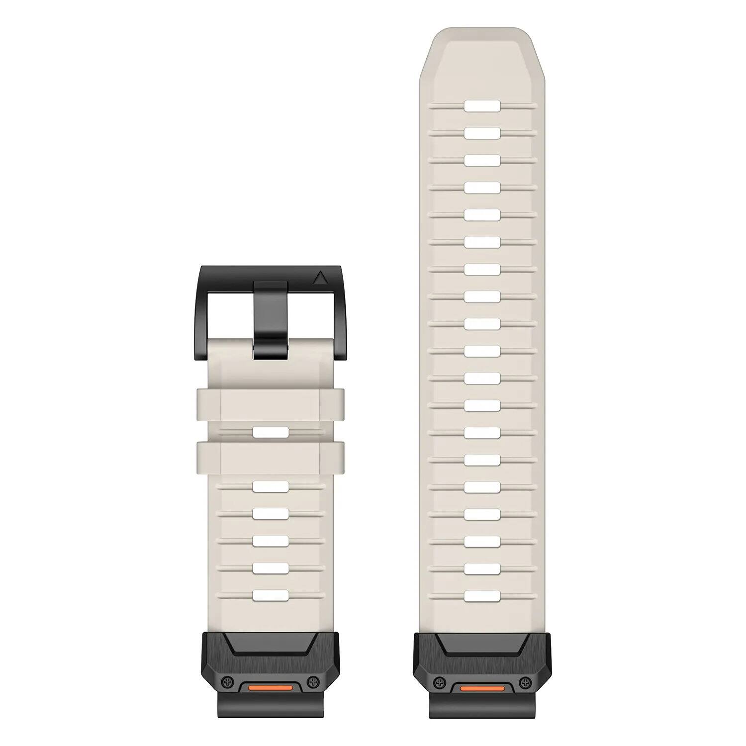 Left. StrapsCo - Elite FKM Strap QuickFit 26 Watch Band For Garmin Quatix 8 – 51mm - Arctic.