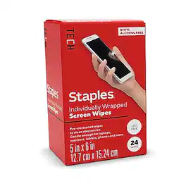 Staples TECH - Individually Wrapped Screen Wipes, 24/Pack (ST63057)